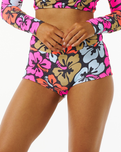 The Rip Curl Womens Hibiscus Heat Boyleg Bikini Bottoms in Multi
