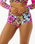 The Rip Curl Womens Hibiscus Heat Boyleg Bikini Bottoms in Multi