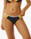 The Rip Curl Womens Hibiscus Heat Splice Cheeky Bikini Bottoms in Washed Black