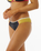 The Rip Curl Womens Hibiscus Heat Splice Cheeky Bikini Bottoms in Washed Black