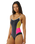 The Rip Curl Womens Hibiscus Heat Splice One Piece Swimsuit in Washed Black