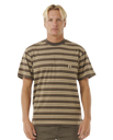 The Rip Curl Mens Search Stripe T-Shirt in Deep Rock