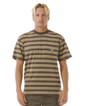 The Rip Curl Mens Search Stripe T-Shirt in Deep Rock