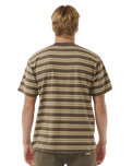 The Rip Curl Mens Search Stripe T-Shirt in Deep Rock