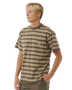 The Rip Curl Mens Search Stripe T-Shirt in Deep Rock