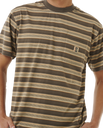 The Rip Curl Mens Search Stripe T-Shirt in Deep Rock