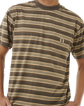 The Rip Curl Mens Search Stripe T-Shirt in Deep Rock