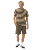 The Rip Curl Mens Search Stripe T-Shirt in Deep Rock