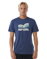 The Rip Curl Mens Surf Revival Capture T-Shirt in Washed Navy