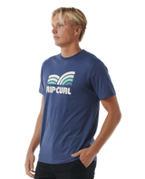 The Rip Curl Mens Surf Revival Capture T-Shirt in Washed Navy