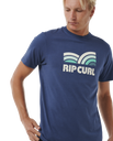 The Rip Curl Mens Surf Revival Capture T-Shirt in Washed Navy