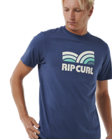 The Rip Curl Mens Surf Revival Capture T-Shirt in Washed Navy