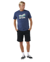 The Rip Curl Mens Surf Revival Capture T-Shirt in Washed Navy