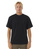 The Rip Curl Mens Search Embroidery T-Shirt in Black