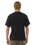 The Rip Curl Mens Search Embroidery T-Shirt in Black