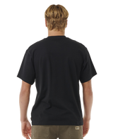 The Rip Curl Mens Search Embroidery T-Shirt in Black