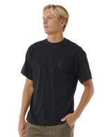 The Rip Curl Mens Search Embroidery T-Shirt in Black