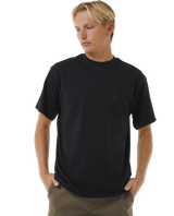 The Rip Curl Mens Search Embroidery T-Shirt in Black