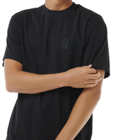 The Rip Curl Mens Search Embroidery T-Shirt in Black