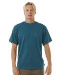 The Rip Curl Mens Search Embroidery T-Shirt in Trekking Green