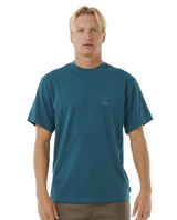 The Rip Curl Mens Search Embroidery T-Shirt in Trekking Green