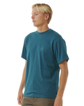 The Rip Curl Mens Search Embroidery T-Shirt in Trekking Green