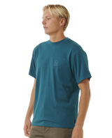 The Rip Curl Mens Search Embroidery T-Shirt in Trekking Green