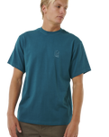 The Rip Curl Mens Search Embroidery T-Shirt in Trekking Green