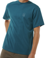 The Rip Curl Mens Search Embroidery T-Shirt in Trekking Green