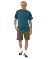 The Rip Curl Mens Search Embroidery T-Shirt in Trekking Green