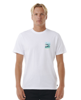 The Rip Curl Mens Surf Revival Lined Up T-Shirt in White