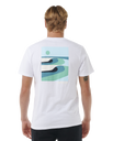 The Rip Curl Mens Surf Revival Lined Up T-Shirt in White