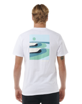 The Rip Curl Mens Surf Revival Lined Up T-Shirt in White