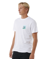 The Rip Curl Mens Surf Revival Lined Up T-Shirt in White