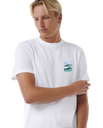 The Rip Curl Mens Surf Revival Lined Up T-Shirt in White