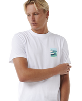 The Rip Curl Mens Surf Revival Lined Up T-Shirt in White