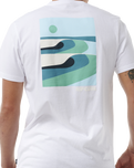 The Rip Curl Mens Surf Revival Lined Up T-Shirt in White