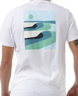 The Rip Curl Mens Surf Revival Lined Up T-Shirt in White