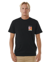 The Rip Curl Mens Surf Revival Lined Up T-Shirt in Black