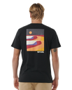 The Rip Curl Mens Surf Revival Lined Up T-Shirt in Black