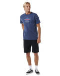 The Rip Curl Mens Filler T-Shirt in Washed Navy