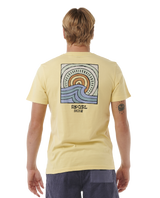 The Rip Curl Mens SWC Hazey T-Shirt in Straw