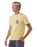 The Rip Curl Mens SWC Hazey T-Shirt in Straw