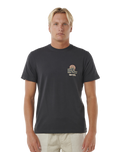 The Rip Curl Mens SWC Hazey T-Shirt in Washed Black