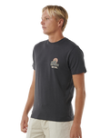 The Rip Curl Mens SWC Hazey T-Shirt in Washed Black