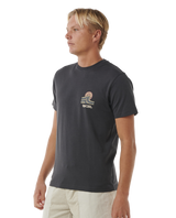 The Rip Curl Mens SWC Hazey T-Shirt in Washed Black