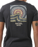 The Rip Curl Mens SWC Hazey T-Shirt in Washed Black