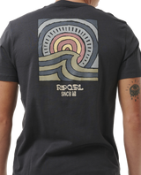 The Rip Curl Mens SWC Hazey T-Shirt in Washed Black