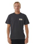 The Rip Curl Mens Surfer Dude T-Shirt in Washed Black