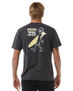 The Rip Curl Mens Surfer Dude T-Shirt in Washed Black